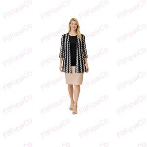 Olivia Blu Black Pullover with Attached Sheer Cardigan – Size M (NWT)